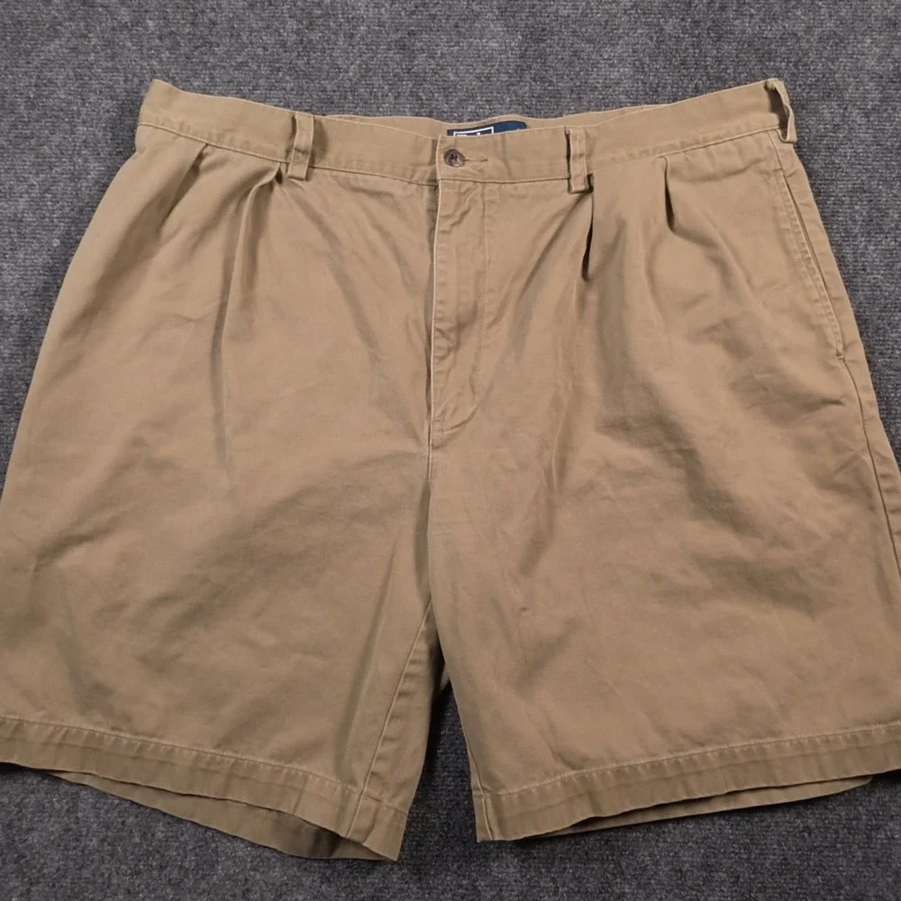 Polo Ralph Lauren Tyler Short Mens 38* Khaki Pleated Chino Shorts Preppy READ